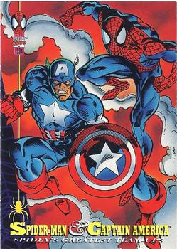 1994 Fleer The Amazing Spider-Man #90 Spider-Man & Captain America Front