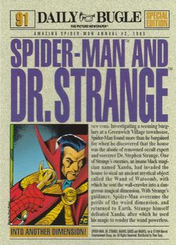 1994 Fleer The Amazing Spider-Man #91 Spider-Man & Doctor Strange Back