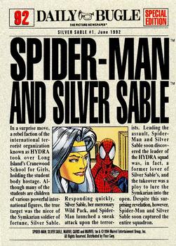 1994 Fleer The Amazing Spider-Man #92 Spider-Man / Silver Sable Back