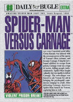 1994 Fleer The Amazing Spider-Man #98 Spider-Man vs. Carnage Back