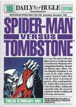 1994 Fleer The Amazing Spider-Man #105 Spider-Man vs. Tombstone Back