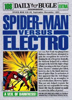 1994 Fleer The Amazing Spider-Man #108 Spider-Man vs. Electro Back