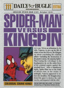 1994 Fleer The Amazing Spider-Man #111 Spider-Man vs. Kingpin Back