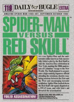 1994 Fleer The Amazing Spider-Man #119 Spider-Man vs. Red Skull Back