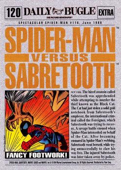 1994 Fleer The Amazing Spider-Man #120 Spider-Man / Sabretooth Back