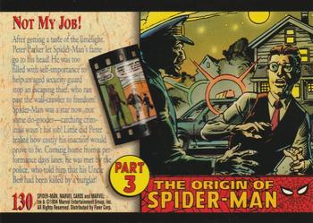 1994 Fleer The Amazing Spider-Man #130 Not My Job! Back