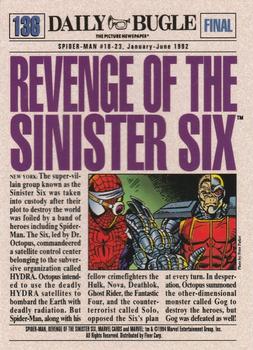 1994 Fleer The Amazing Spider-Man #136 Revenge of the Sinister Six Back