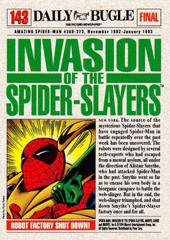 1994 Fleer The Amazing Spider-Man #143 Invasion of the Spider-Slayers Back