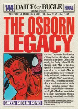 1994 Fleer The Amazing Spider-Man #144 The Osborn Legacy Back