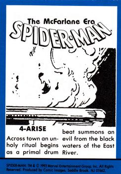 1992 Comic Images Spider-Man: The McFarlane Era #4 Arise Back