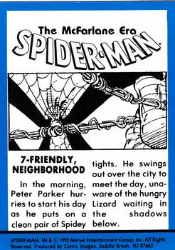 1992 Comic Images Spider-Man: The McFarlane Era #7 Friendly, Neighborhood Back