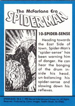 1992 Comic Images Spider-Man: The McFarlane Era #10 Spider-Sense Back