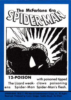 1992 Comic Images Spider-Man: The McFarlane Era #12 Poison Back