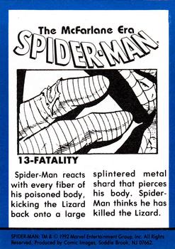 1992 Comic Images Spider-Man: The McFarlane Era #13 Fatality Back