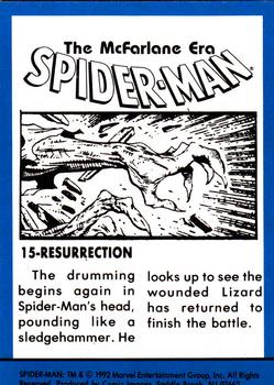 1992 Comic Images Spider-Man: The McFarlane Era #15 Resurrection Back