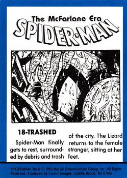 1992 Comic Images Spider-Man: The McFarlane Era #18 Trashed Back