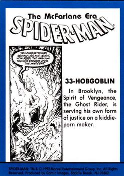 1992 Comic Images Spider-Man: The McFarlane Era #33 Hobgoblin Back