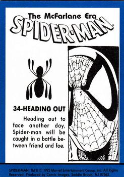 1992 Comic Images Spider-Man: The McFarlane Era #34 Heading Out Back
