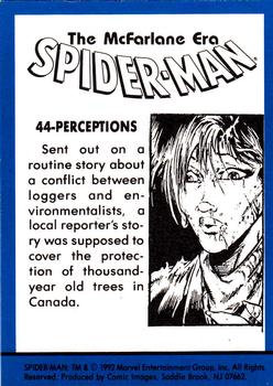 1992 Comic Images Spider-Man: The McFarlane Era #44 Perceptions Back