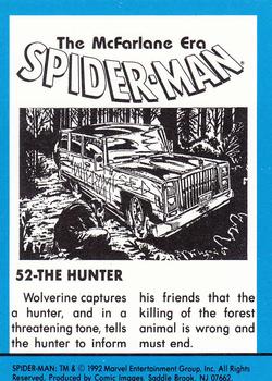 1992 Comic Images Spider-Man: The McFarlane Era #52 The Hunter Back