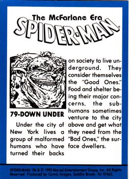 1992 Comic Images Spider-Man: The McFarlane Era #79 Down Under Back