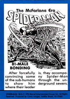 1992 Comic Images Spider-Man: The McFarlane Era #81 Male Bonding Back