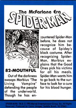 1992 Comic Images Spider-Man: The McFarlane Era #82 Mouthful Back