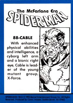 1992 Comic Images Spider-Man: The McFarlane Era #88 Cable Back