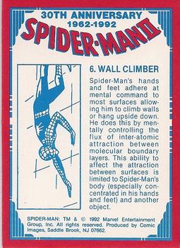 1992 Comic Images Spider-Man II: 30th Anniversary 1962-1992 #6 Wall Climber Back