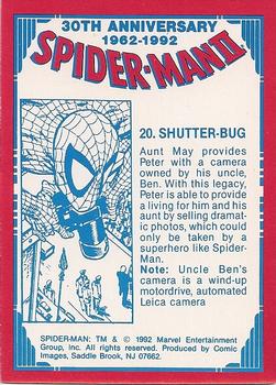 1992 Comic Images Spider-Man II: 30th Anniversary 1962-1992 #20 Shutter-Bug Back