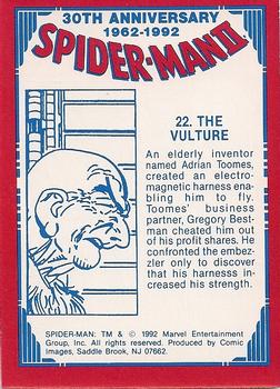 1992 Comic Images Spider-Man II: 30th Anniversary 1962-1992 #22 The Vulture Back