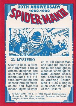 1992 Comic Images Spider-Man II: 30th Anniversary 1962-1992 #33 Mysterio Back