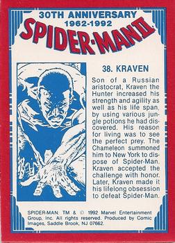 1992 Comic Images Spider-Man II: 30th Anniversary 1962-1992 #38 Kraven Back