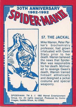 1992 Comic Images Spider-Man II: 30th Anniversary 1962-1992 #57 The Jackal Back