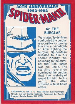 1992 Comic Images Spider-Man II: 30th Anniversary 1962-1992 #62 The Burglar Back