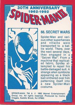 1992 Comic Images Spider-Man II: 30th Anniversary 1962-1992 #66 Secret Wars Back