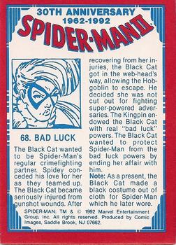 1992 Comic Images Spider-Man II: 30th Anniversary 1962-1992 #68 Bad Luck Back