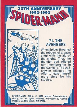Details about   1992 Comic Images Spider-Man 30th Anniversary II #71 The Avengers 