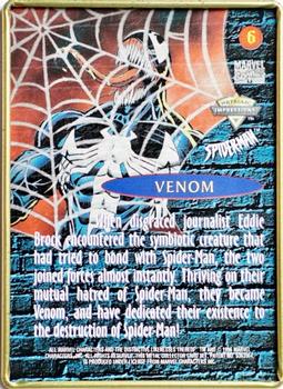 1996 Metallic Impressions Spider-Man #6 Venom Back