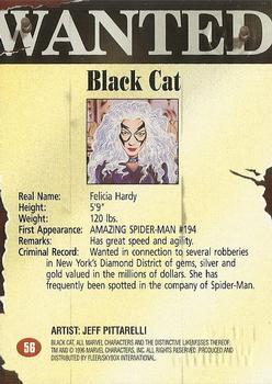 1996 SkyBox Premium Spider-Man #56 Black Cat Back