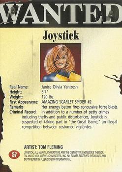1996 SkyBox Premium Spider-Man #57 Joystick Back