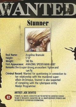 1996 SkyBox Premium Spider-Man #62 Stunner Back