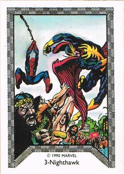 1990 Comic Images Spider-Man Team-Up #3 Nighthawk Front