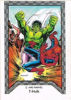 1990 Comic Images Spider-Man Team-Up #7 Hulk Front