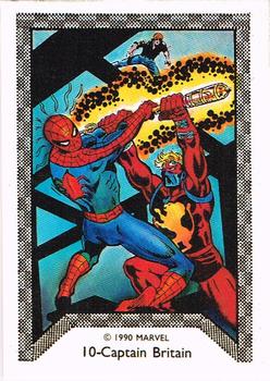 1990 Comic Images Spider-Man Team-Up #10 Captain Britain Front