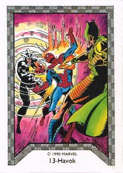 1990 Comic Images Spider-Man Team-Up #13 Havok Front