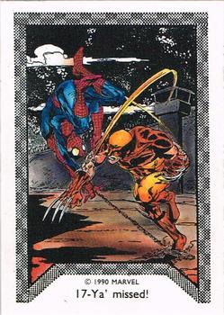 1990 Comic Images Spider-Man Team-Up #17 Ya' missed! Front