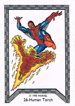 1990 Comic Images Spider-Man Team-Up #26 Human Torch Front
