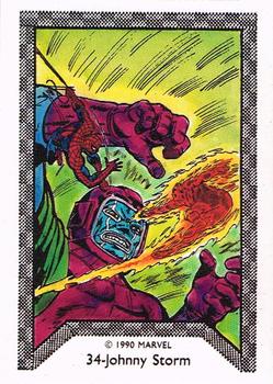 1990 Comic Images Spider-Man Team-Up #34 Johnny Storm Front