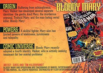 1995 Fleer Ultra Spider-Man #7 Bloody Mary Back